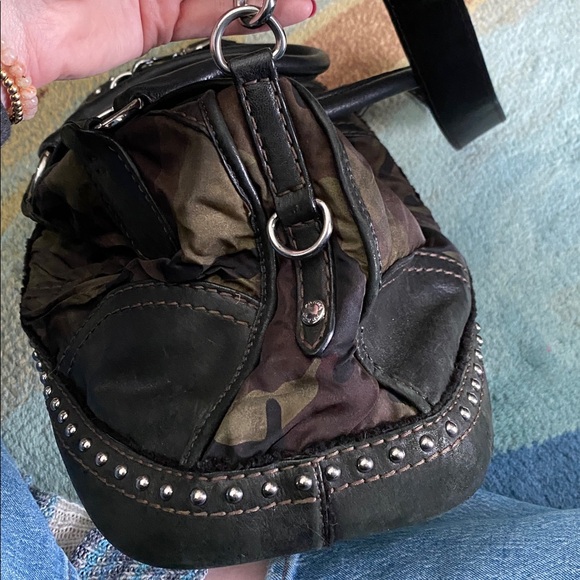 Prada Fumo Camouflage Nylon Bowling Bag Purse - Picture 3 of 12